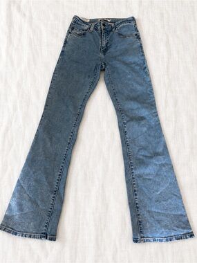 Levi's Medium Blue High-Rise Flare Jeans